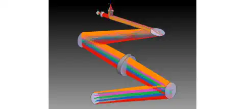 Abbildung 4: Das kompakte System mit gefaltetem Strahlengang verbessert die Strahlqualität und sorgt für eine homogene Ausleuchtung des Spatial Light Modulators (SLM). Eine hohe numerische Apertur (NA) und die anspruchsvolle Optikgeometrie ermöglichen eine präzise spektrale Kontrolle bei gleichzeitig reduzierter Baugröße. Abbildung 4: Das kompakte System mit gefaltetem Strahlengang verbessert die Strahlqualität und sorgt für eine homogene Ausleuchtung des Spatial Light Modulators (SLM). Eine hohe numerische Apertur (NA) und die anspruchsvolle Optikgeometrie ermöglichen eine präzise spektrale Kontrolle bei gleichzeitig reduzierter Baugröße.