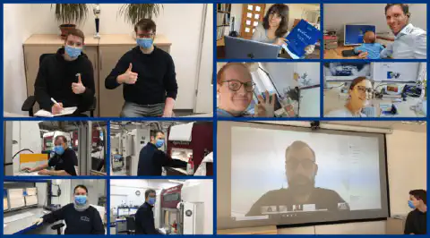 无论在现场戴口罩,还是在家远程办公,疫情期间同事们始终保持联系 无论在现场戴口罩,还是在家远程办公,疫情期间同事们始终保持联系