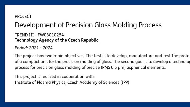 Development of Precision Glass Molding Process