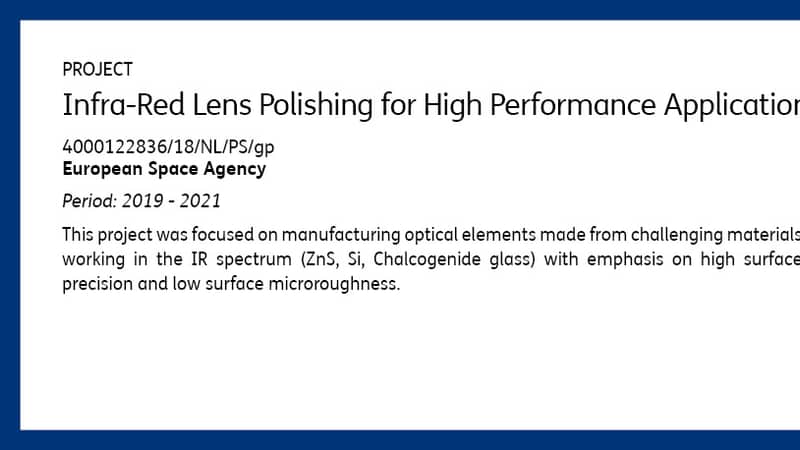 Project Infra-Red Lens Polishing for High Performance Applications