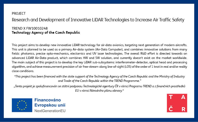 Research Development of Innovative LiDAR Technologies to Increase Air Traffic Safety