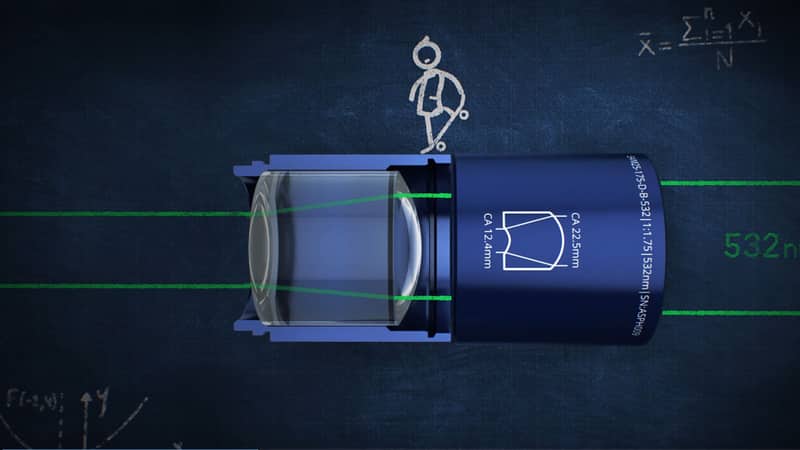 Aspheric laser beam expansion and fiber coupling