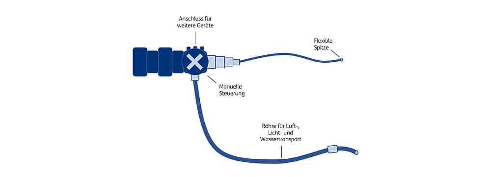 Allgemeiner schematischer Aufbau eines Endoskops